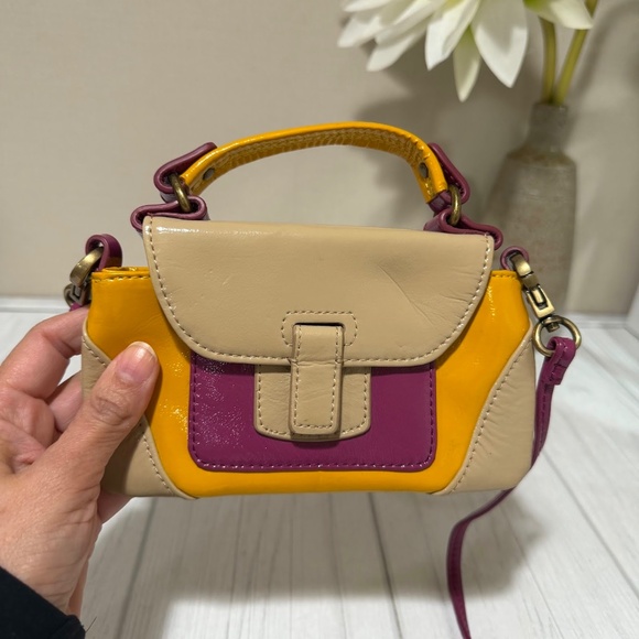 Hobo International Color Block Patent Leather Mini Bessie Crossbody Bag - Picture 5 of 10